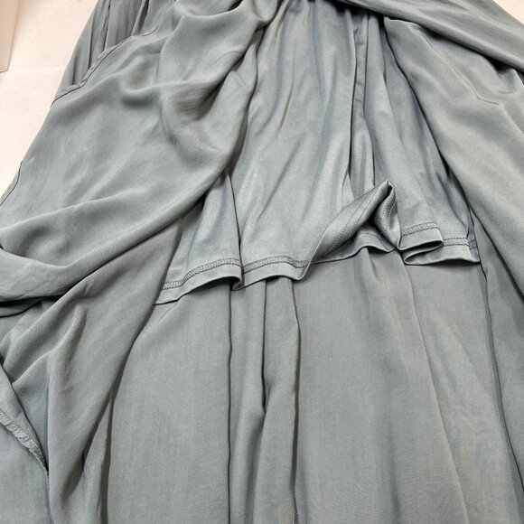 Jodifl Dress Womens 2X Green Faux Wrap Asymmetrical Maxi Embroidered Floral Boho - Picture 9 of 11